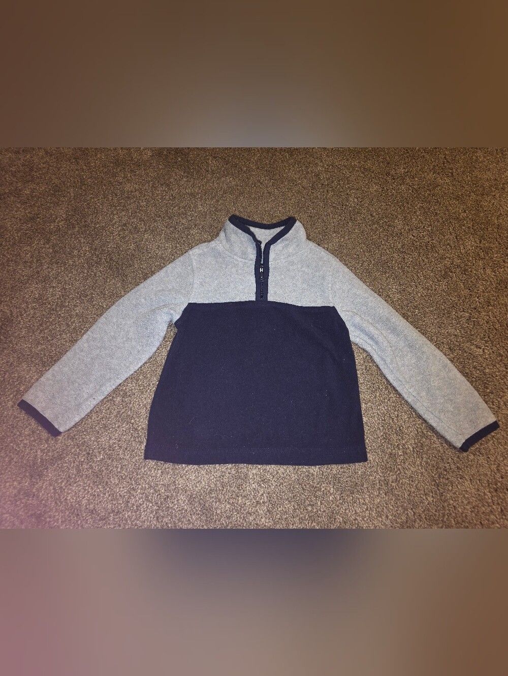 💓 3/$15 Oshkosh B'gosh Navy And Gray 1/4 Zip Sweatshirt